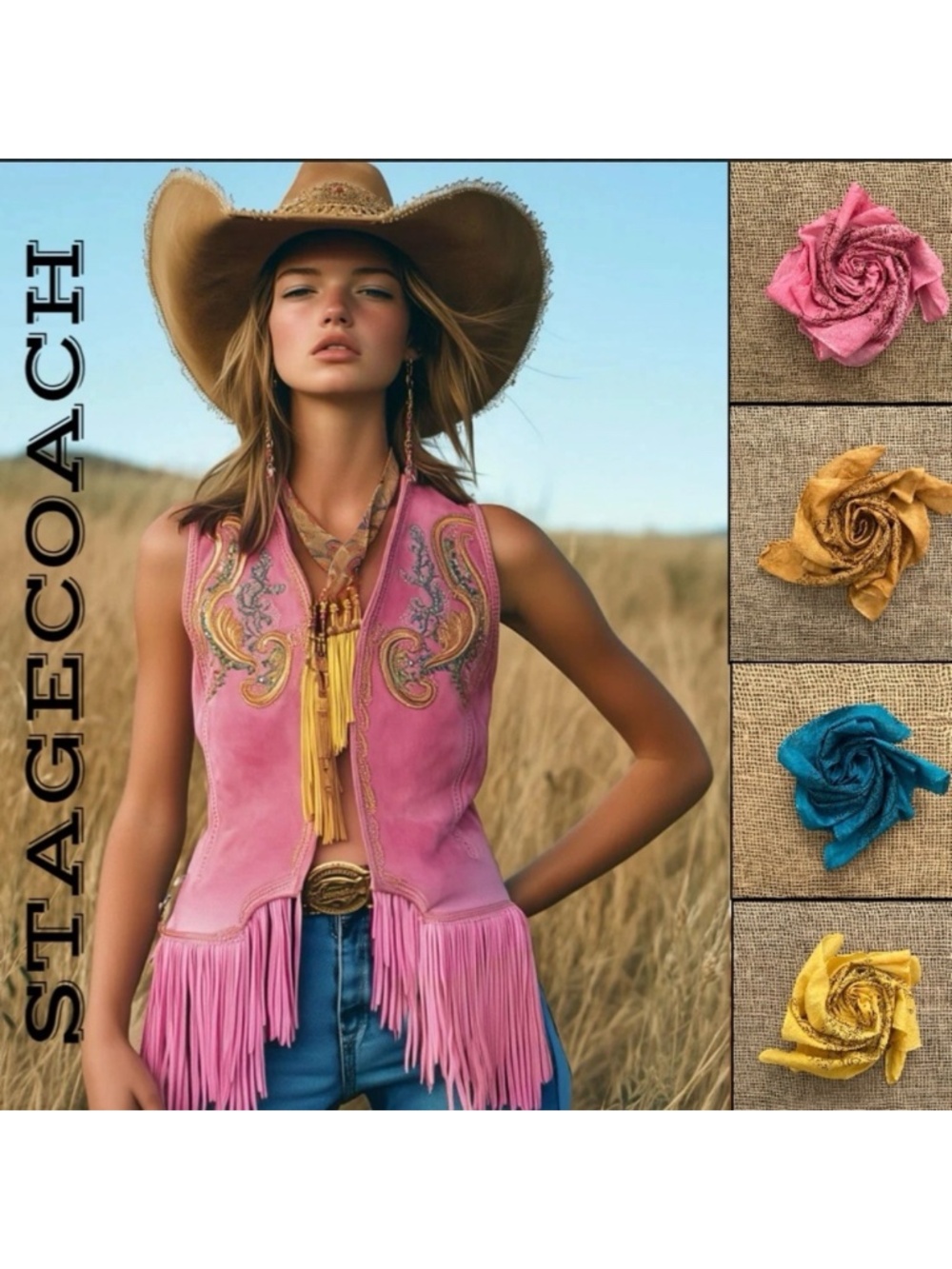 Bandana BANDANAS SET ⭐️NWT Hand Dyed Sun Bleached Set  "STAGECOACH"